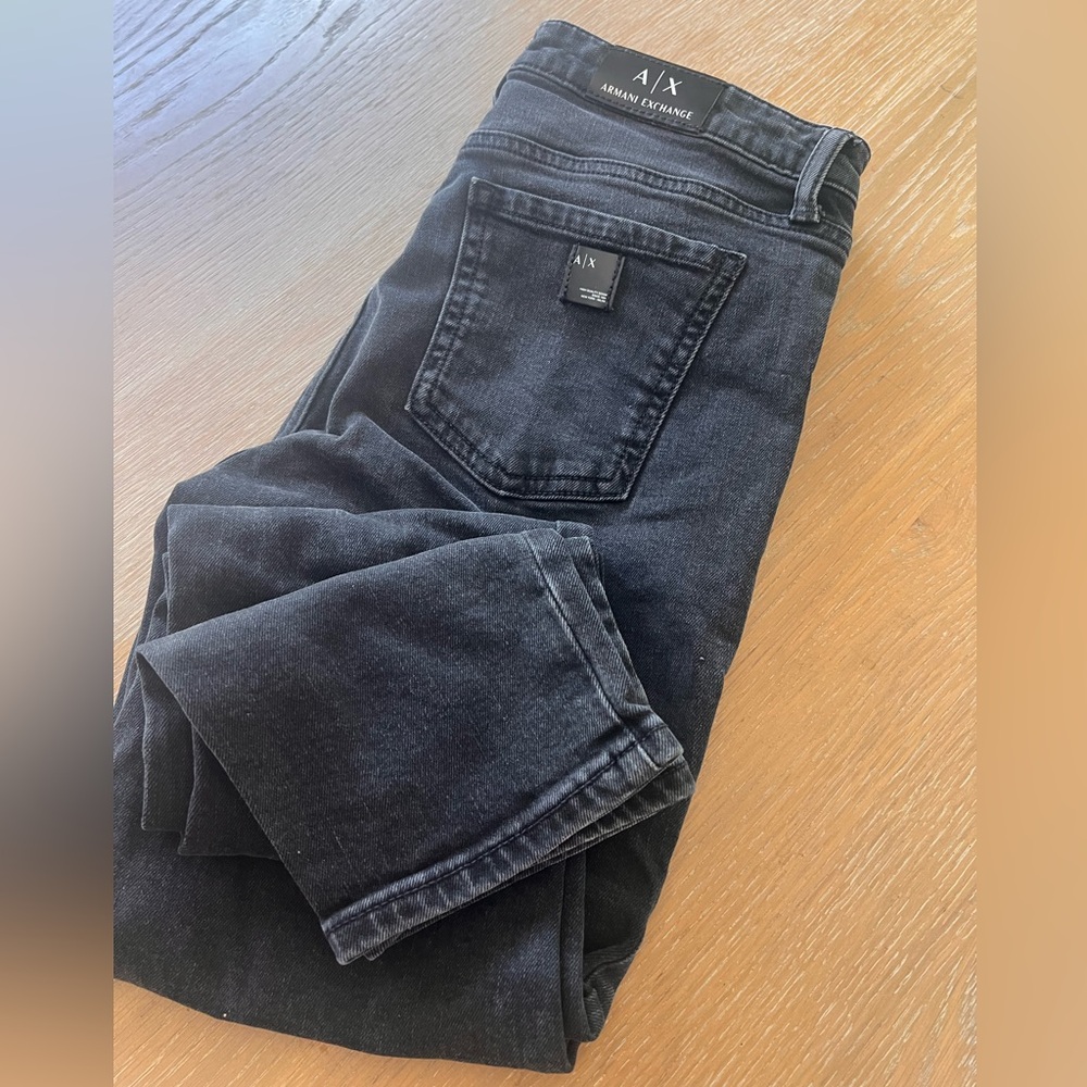 Armani Exchange skinny jeans black